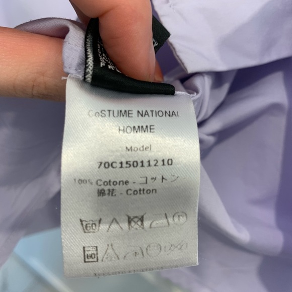 Costume National Blue Slim Fit Shirt Size 38 - Picture 8 of 9